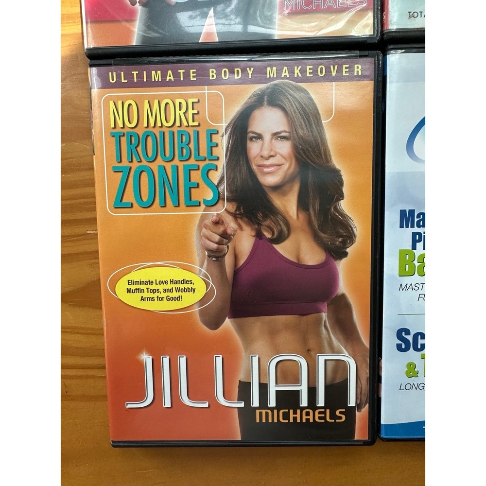 Lot of 4 Workout Videos Yoga, Workout Jillian Michael's Batiste Yoga Weights - Picture 4 of 9